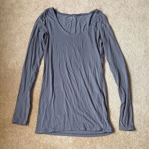 GAP Factory Charcoal Long Sleeve Women's Tee large gray body pure gap